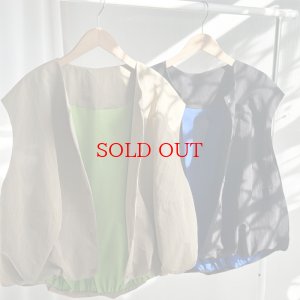 画像1: 【インスタliveご紹介アイテム】bi-color cocoon vest