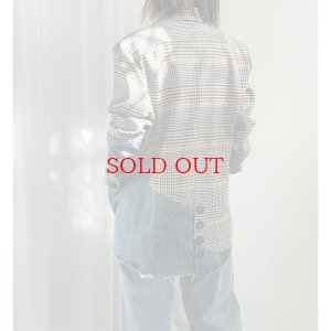 画像2: ★再再再販●チェックとデニムのドッキング【liveご紹介アイテム】denim docking check jacket