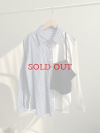 【SALE LIVE ご紹介アイテム】ストライプドッキングアシメデザインシャツ