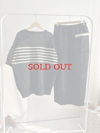 【SALE LIVE ご紹介アイテム】ポイントボーダーセットアップ黒×ベージュ