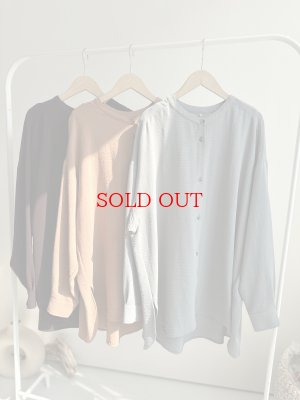 画像1: 【SALE LIVE ご紹介アイテム】バンドカラーオーバーシャツ