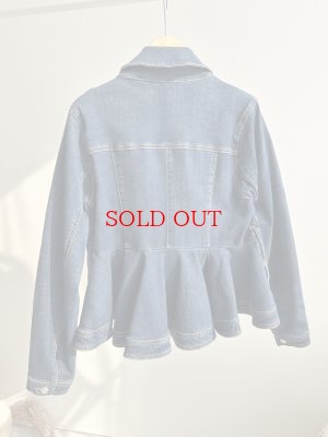 画像1: 【SALE LIVE ご紹介アイテム】ペプラムデザインデニムジャケット