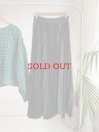 ⚫︎SALE⚫︎【LIVE ご紹介アイテム】ブラックプリーツ×グリーンメッシュロングスカートSET