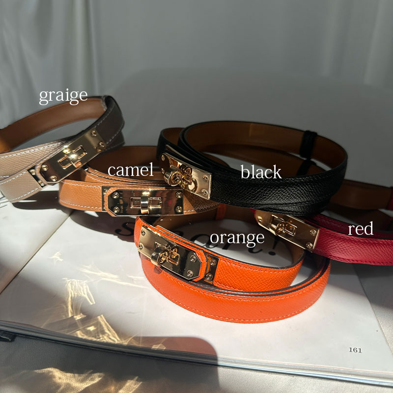 ○ご予約○design leather belt - La-mer