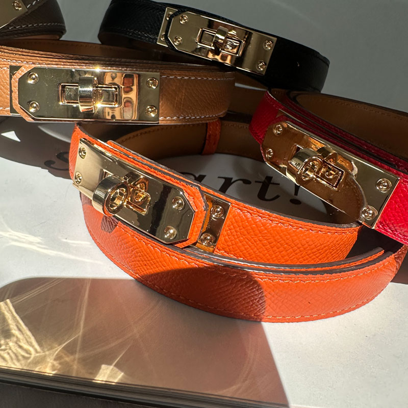 ○ご予約○design leather belt - La-mer